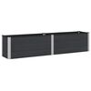 vidaXL Hochbeet Schwarz 250 x 50 x 54 cm alu.