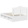 vidaXL Bettrahmen mit Kopfteil Wei&szlig; 120 x 190 cm Massives Kiefernholz