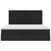vidaXL Ottoman-Bett mit Matratzen & LEDs Schwarz 200x200 cm Stoff