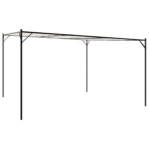 vidaXL Pavillon Wei&szlig; 4x4 m 180 g/m&sup2; Stoff und Stahl