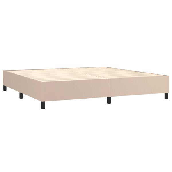 vidaXL Boxspringbettgestell Cappuccino-Braun 200x200 cm Kunstleder