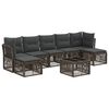 vidaXL Gartensofa-set 8 stk. Grau Poly-Rattan