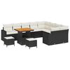 vidaXL Gartensofa-set 12 pcs Schwarz Poly-Rattan