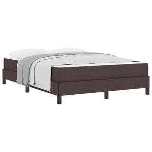 vidaXL Boxspringbett mit Matratze Dunkelbraun 160 x 200 cm Stoff
