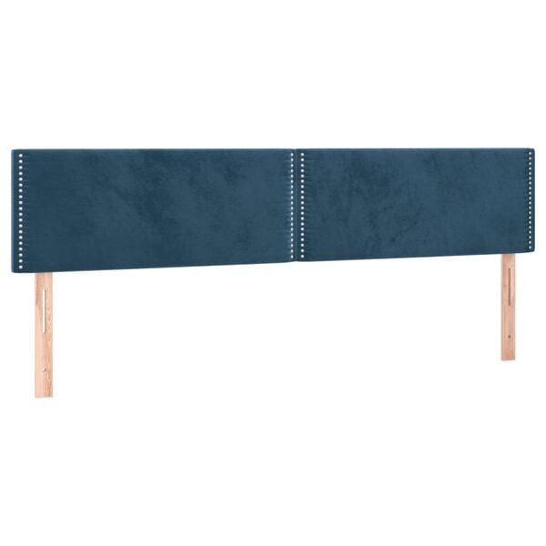 vidaXL Kopfteile 2 Stk. Dunkelblau 90x5x78/88 cm Samt
