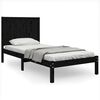 vidaXL Massivholzbett Schwarz Kiefer 75x190 cm