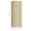 vidaXL TV-Schrank Sonoma-Eiche 30,5x30x90 cm Holzwerkstoff