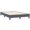 vidaXL Boxspringbett mit Matratze Dunkelgrau 120x210 cm Samt