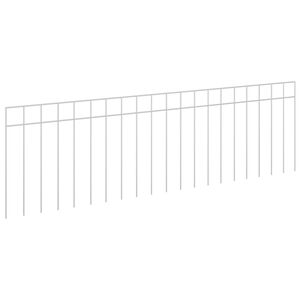vidaXL Gartenzaun-Paneel 48 stk. 100 x 30 cm Verzinkter Stahl Silber