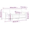 vidaXL 3-Sitzer-Sofa mit Kissen Braun 180 cm Samt
