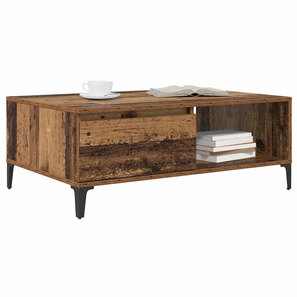 vidaXL Couchtisch Altholz 90 x 60 x 35 cm Holzwerkstoff
