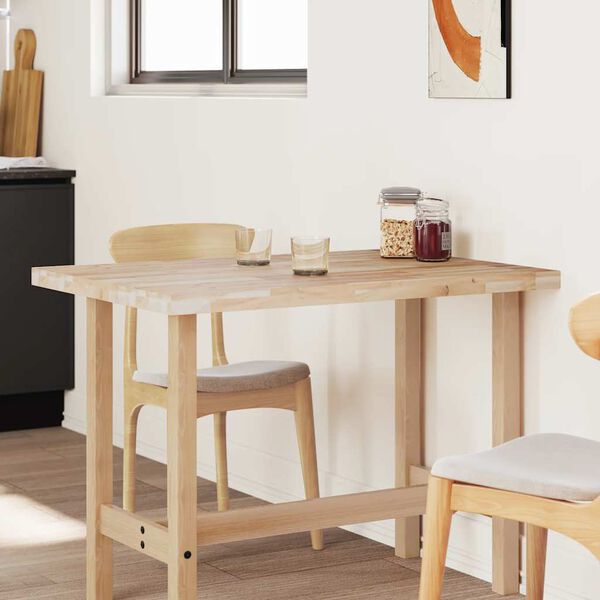 vidaXL Tischplatte Rechteckig 80x70x4 cm Massivholz Akazie