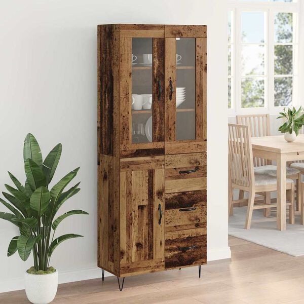 vidaXL Highboard Altholz 69,5 x 34 x 90 cm Holzwerkstoff