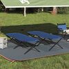 vidaXL Klapp Schlafbett f&uuml;rs Camping 2 pcs Blau 210 x 80 x 46 cm