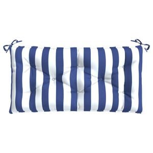 vidaXL Gartenbank-Auflage Blau&Wei&szlig; Gestreift 110x50x7 cm Stoff