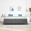 vidaXL Boxspringbett mit Matratze Dunkelgrau 200 x 200 cm Stoff