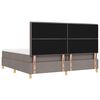 vidaXL Boxspringbett mit Matratze Taupe 200 x 200 cm Stoff