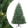 vidaXL K&uuml;nstlicher klappbarer Weihnachtsbaum mit 300 LEDs Gr&uuml;n 240 cm