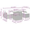 vidaXL 6-tlg. Garten-Sofagarnitur mit Kissen Beige Poly Rattan