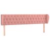 vidaXL Kopfteil mit Ohren Rosa 183x23x78/88 cm Samt