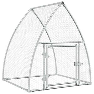 vidaXL H&uuml;hnerk&auml;fig Silbern 100x105x120 cm Verzinkter Stahl