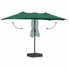 vidaXL Gartenparasol Grün 385 x 209 x 244 cm Stoff