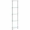 vidaXL Regal mit 5 Ablagen Transparent 30x30x130 cm Hartglas