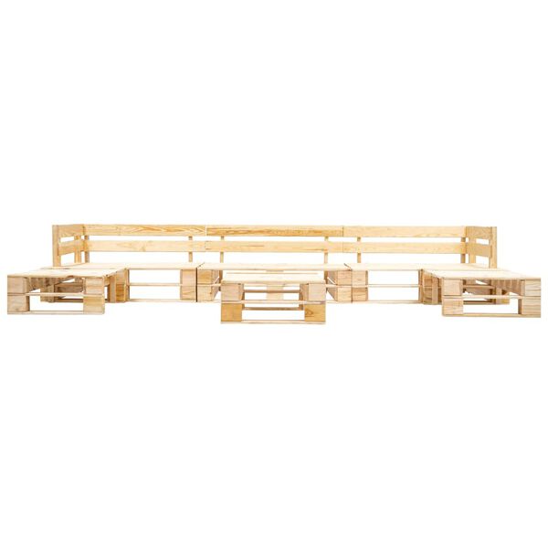 vidaXL 6-tlg. Paletten-Lounge-Set mit Kissen in Grau Holz