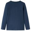 Kinder-Langarmshirt Marineblau Melange 116