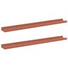 vidaXL Wandregal 2 stk. Rot 80 x 9 x 3 cm Holzwerkstoff
