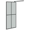 vidaXL Duschwand f&uuml;r Walk-in Dusche 90x195 cm Dunkles Sicherheitsglas