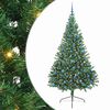 vidaXL K&uuml;nstlicher vorbeleuchteter Weihnachtsbaum Gr&uuml;n 240 cm PVC