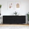 vidaXL Sideboards 3 pcs Schwarz Eichen-Optik 180 x 35 x 70 cm