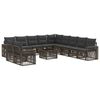 vidaXL Gartensofa-set 12 pcs Grau und Dunkelgrau Poly-Rattan