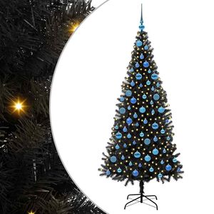 vidaXL Weihnachtsbaum Schwarz 180 cm PVC