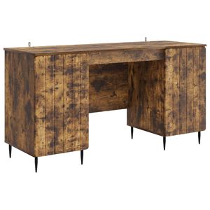 vidaXL Schreibtisch Ger&auml;ucherte Eiche 142,5 x 50 x 75 cm Holzwerkstoff