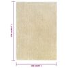 vidaXL Shaggy-Teppich Hochflor Beige 160x230 cm 50 mm