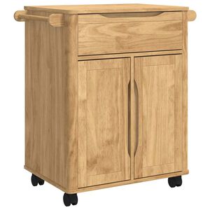 vidaXL K&uuml;chentrolley FLORO Wachsbraun 72,5 x 45 x 80 cm