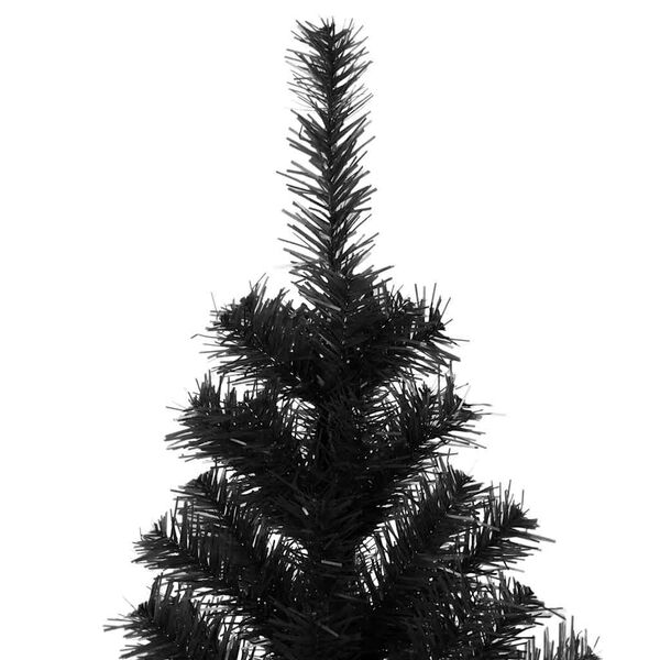 vidaXL Künstlicher Weihnachtsbaum mit Ständer Schwarz 210 cm PVC