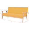 vidaXL 3-Sitzer Sofa Stoff Gelb