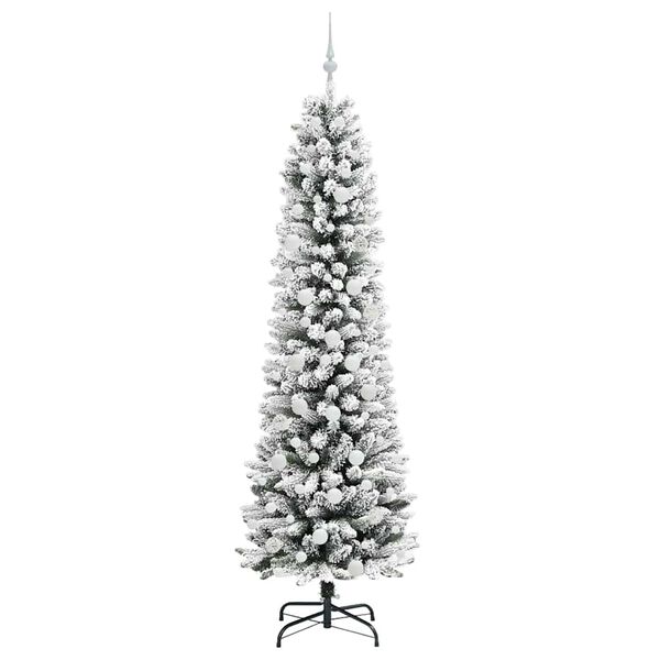 vidaXL K&uuml;nstlicher Weihnachtsbaum mit 300 LEDs mit St&auml;nder Wei&szlig; 210 cm
