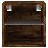 vidaXL TV-Wandschrank mit LED-Leuchten Räuchereiche 30x28,5x30 cm