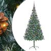 vidaXL K&uuml;nstlicher Weihnachtsbaum Gr&uuml;n 210 cm PVC und Stahl