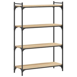 vidaXL B&uuml;cherregal 4 B&ouml;den Sonoma-Eiche 80x30x120 cm Holzwerkstoff