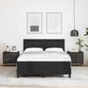 vidaXL Boxspringbett mit Matratze Schwarz 140 x 190 cm Kunstleder