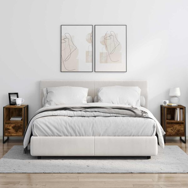 vidaXL Nachttisch Raucharbe 39,5 x 30 x 50 cm Holzwerkstoff