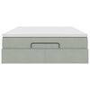vidaXL Ottoman-Bett mit Matratze Hellgrau 140x190 cm Samt