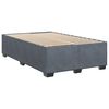 vidaXL Boxspringbett mit Matratze Dunkelgrau 120x190 cm Samt