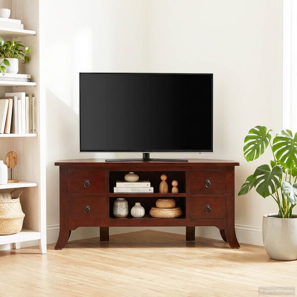 vidaXL TV-Schr&auml;nk Braun 100 x 40,5 x 46 cm Massives Mahagoni Holz