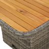 vidaXL 4-tlg. Garten-Essgruppe mit Kissen Grau Poly Rattan